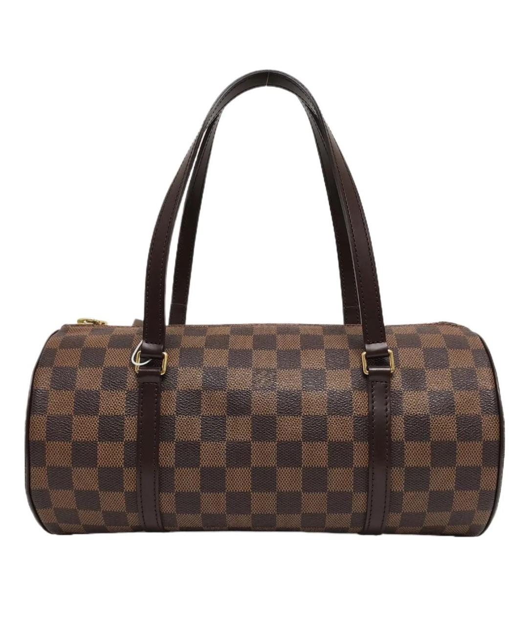 LOUIS VUITTON Коричневая кожаная сумка с короткими ручками, фото 1