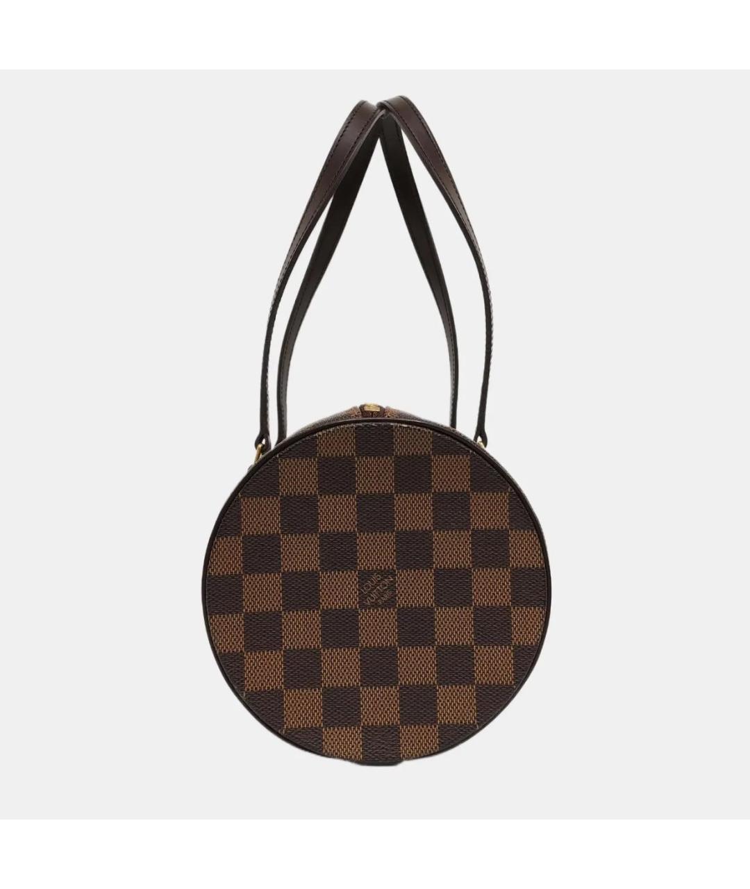 LOUIS VUITTON Коричневая кожаная сумка с короткими ручками, фото 2