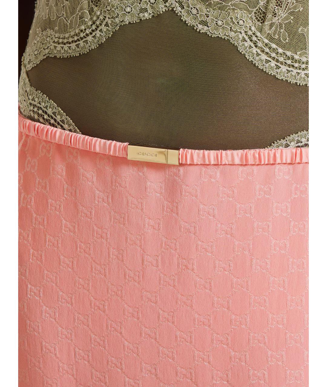 GUCCI Розовая юбка миди, фото 5