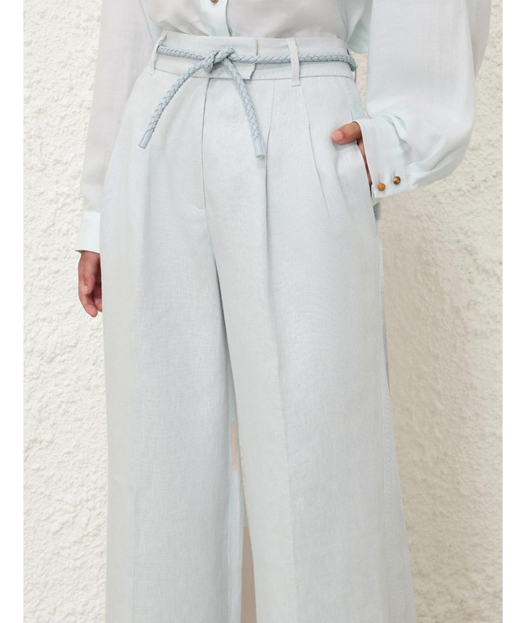ZIMMERMANN Голубые брюки широкие, фото 5