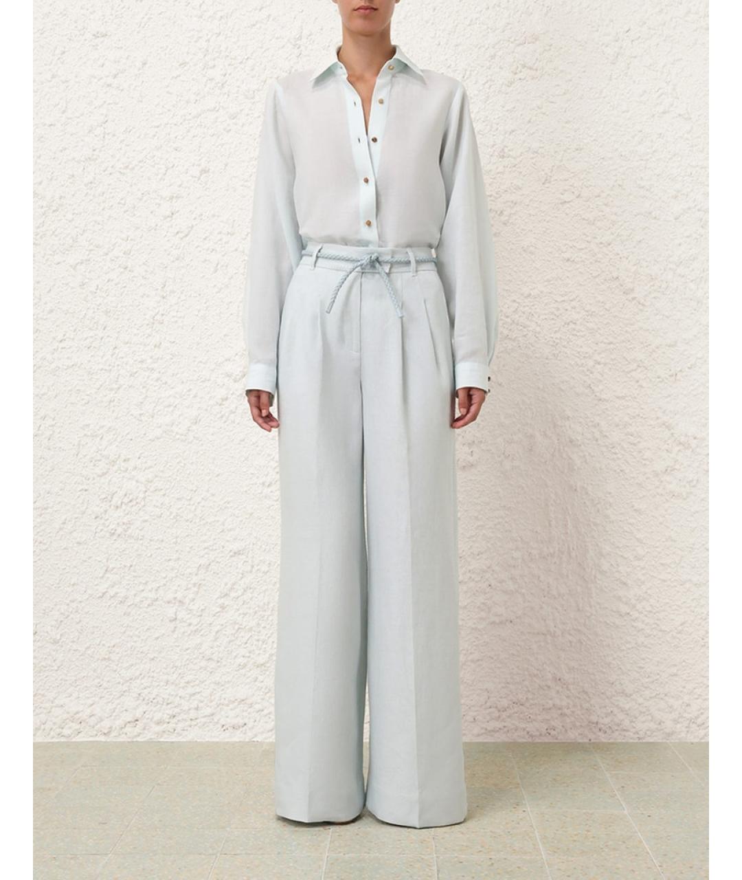 ZIMMERMANN Голубые брюки широкие, фото 2