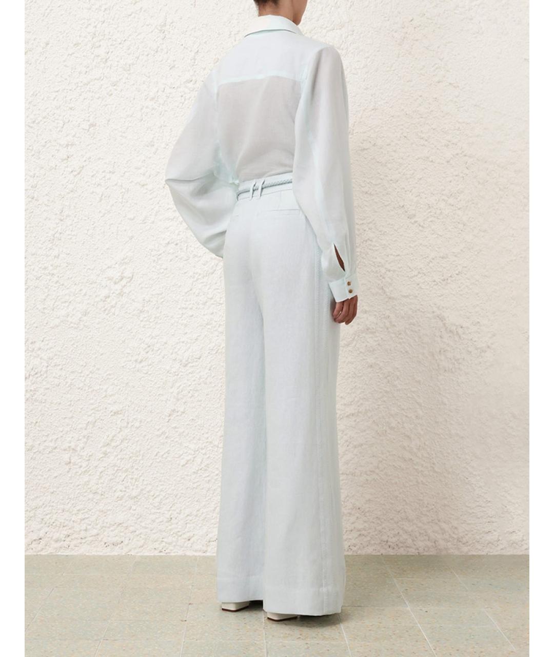 ZIMMERMANN Голубые брюки широкие, фото 4