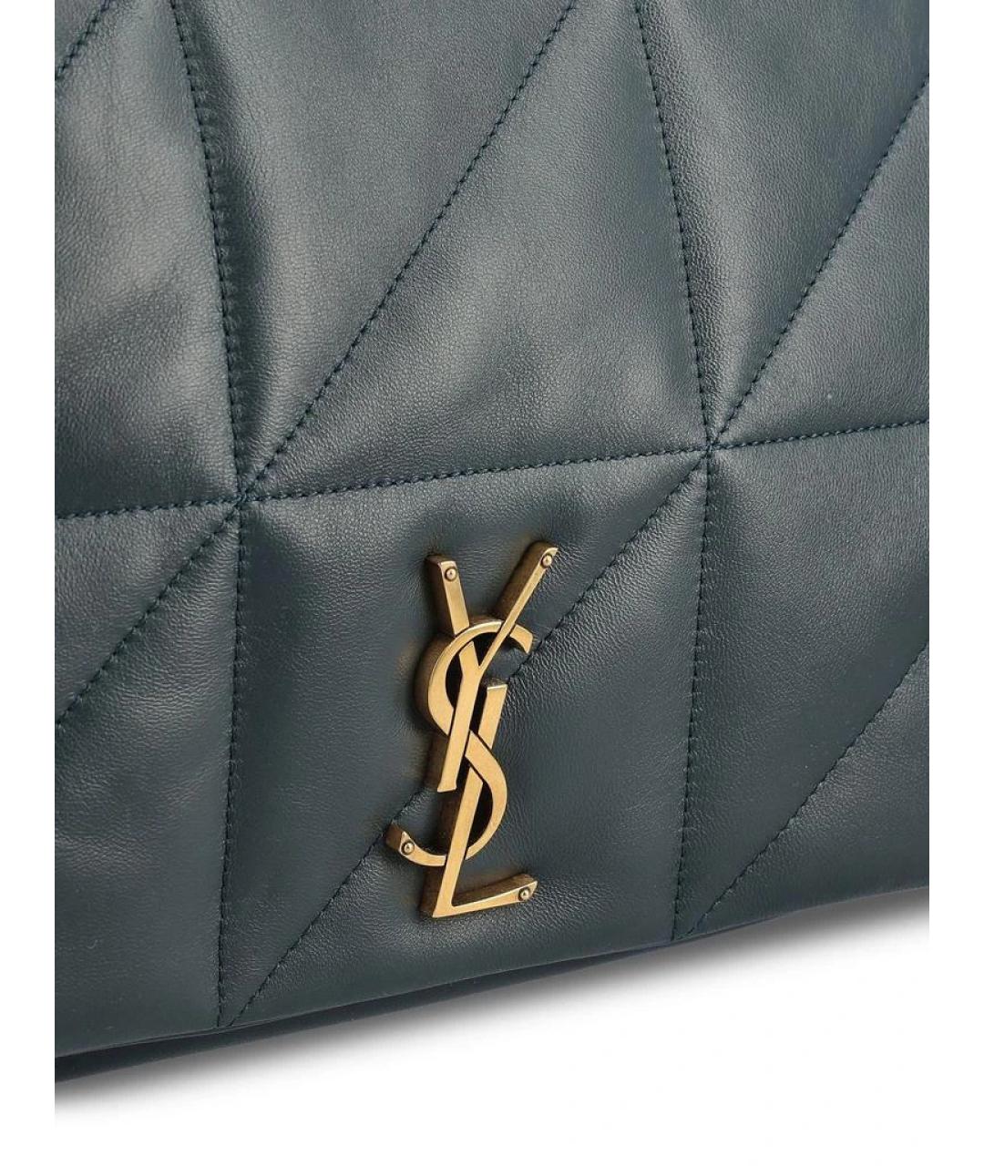 SAINT LAURENT Синяя кожаная сумка через плечо, фото 3