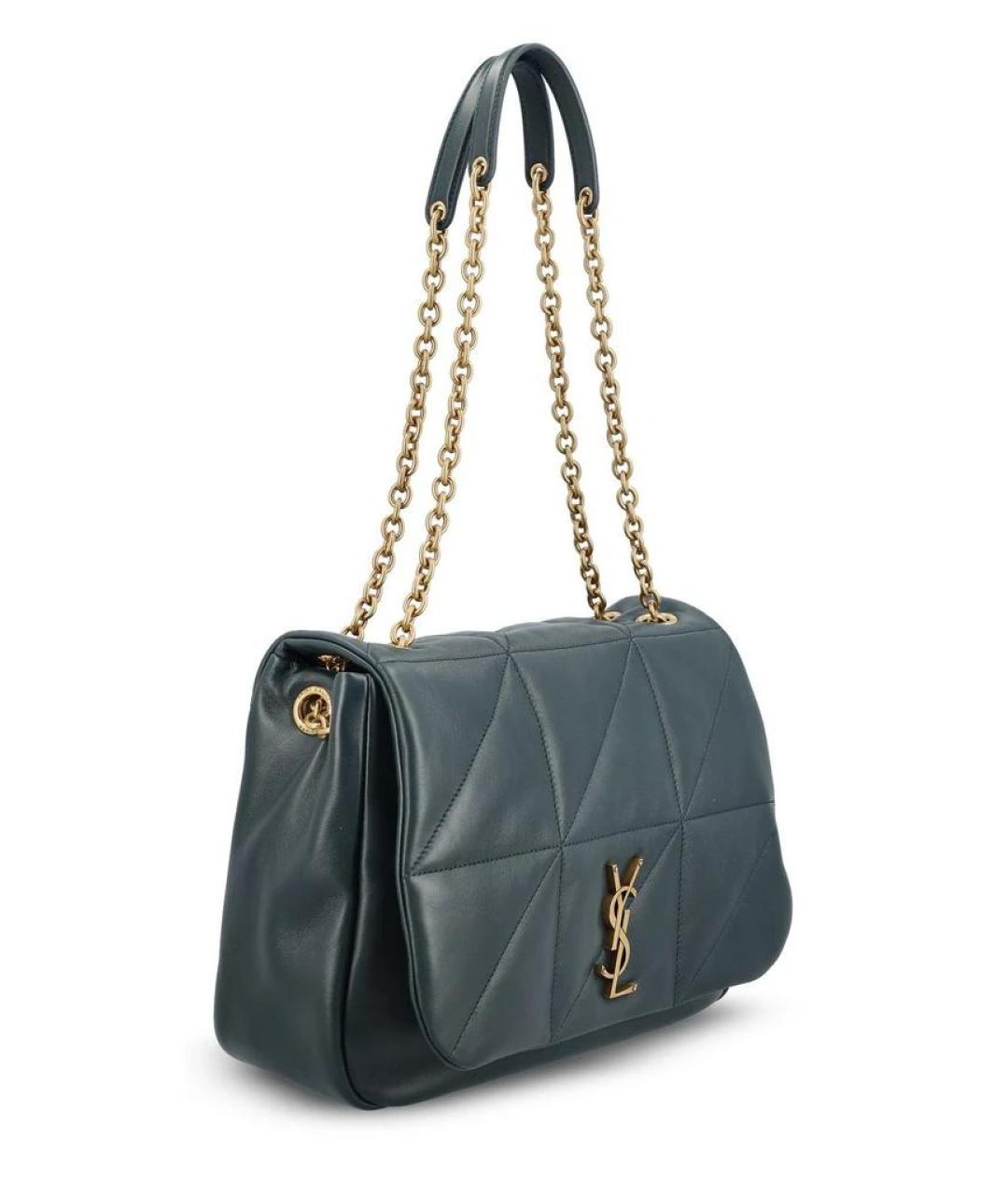SAINT LAURENT Синяя кожаная сумка через плечо, фото 4