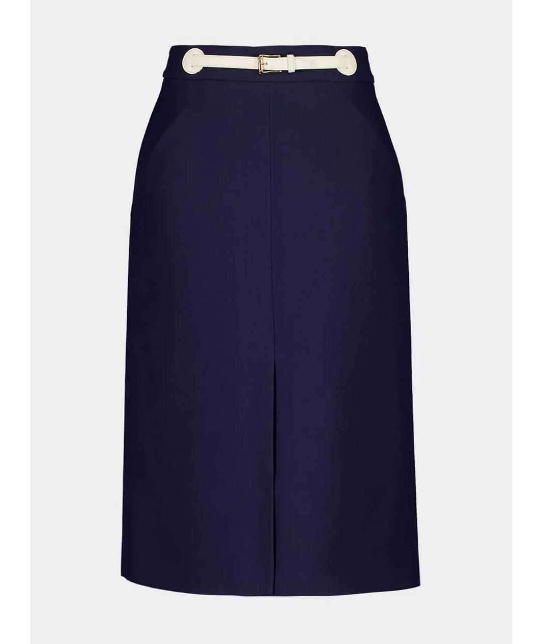VALENTINO Темно-синяя юбка миди, фото 4