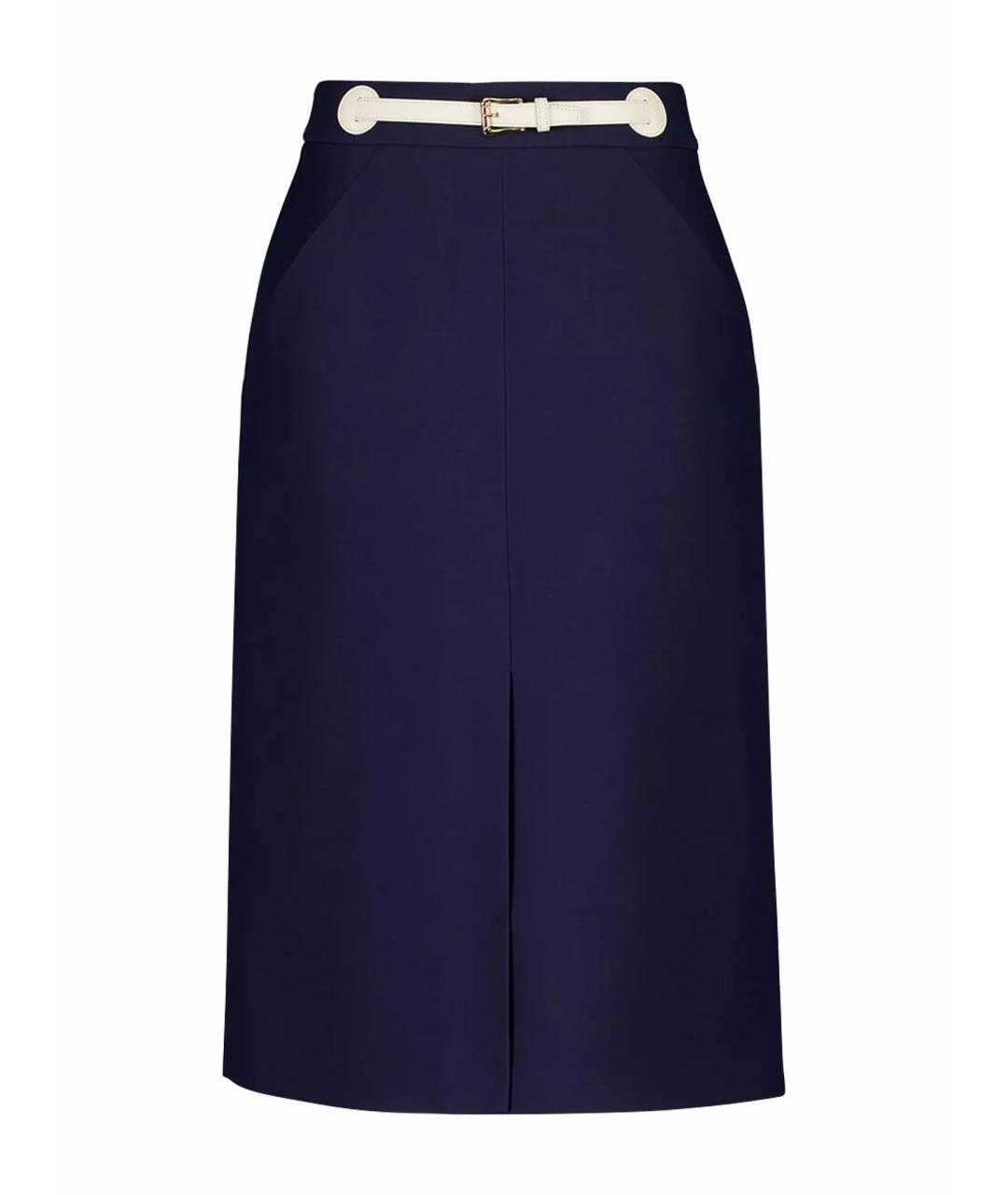 VALENTINO Темно-синяя юбка миди, фото 1