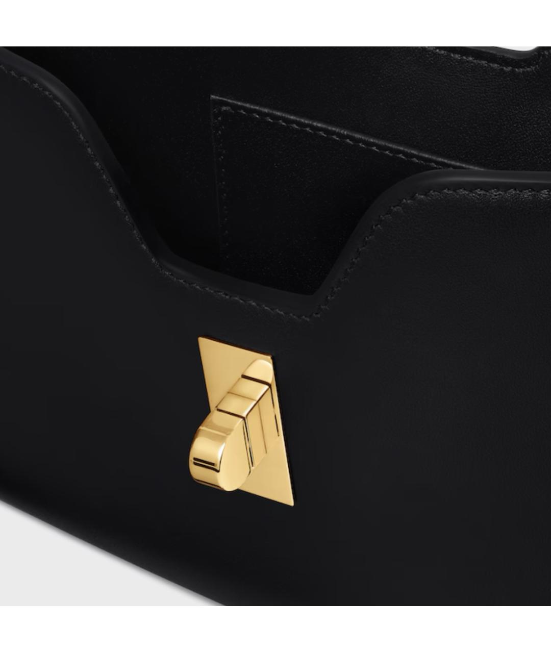 CELINE Черная кожаная сумка через плечо, фото 4