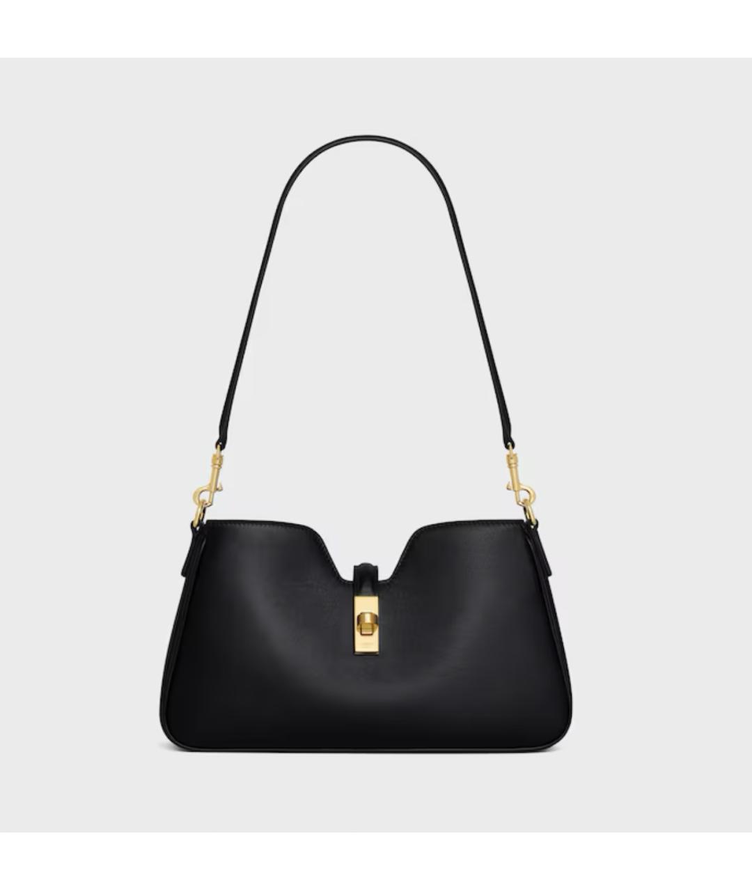 CELINE Черная кожаная сумка через плечо, фото 6