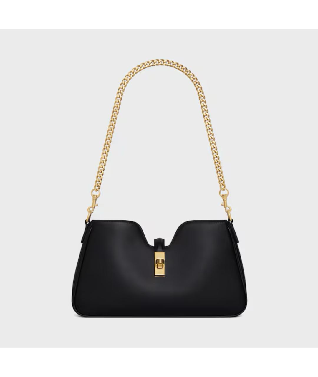 CELINE Черная кожаная сумка через плечо, фото 5