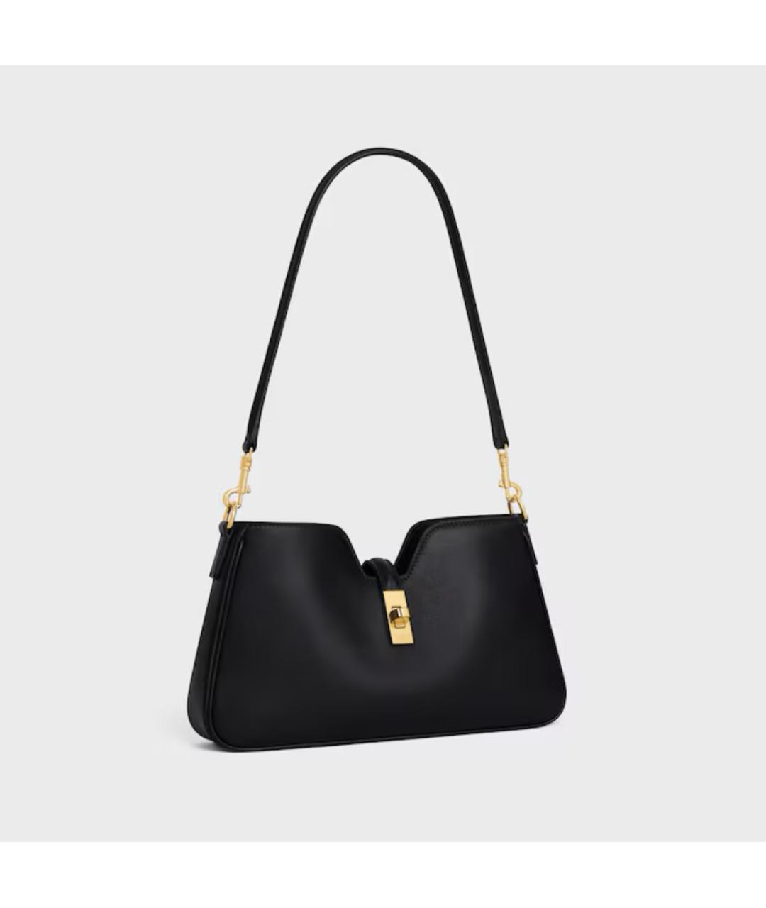 CELINE Черная кожаная сумка через плечо, фото 2