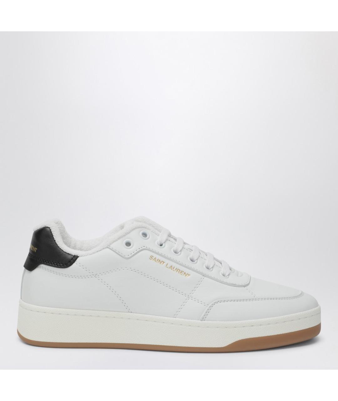 SAINT LAURENT Белые кожаные кеды, фото 6