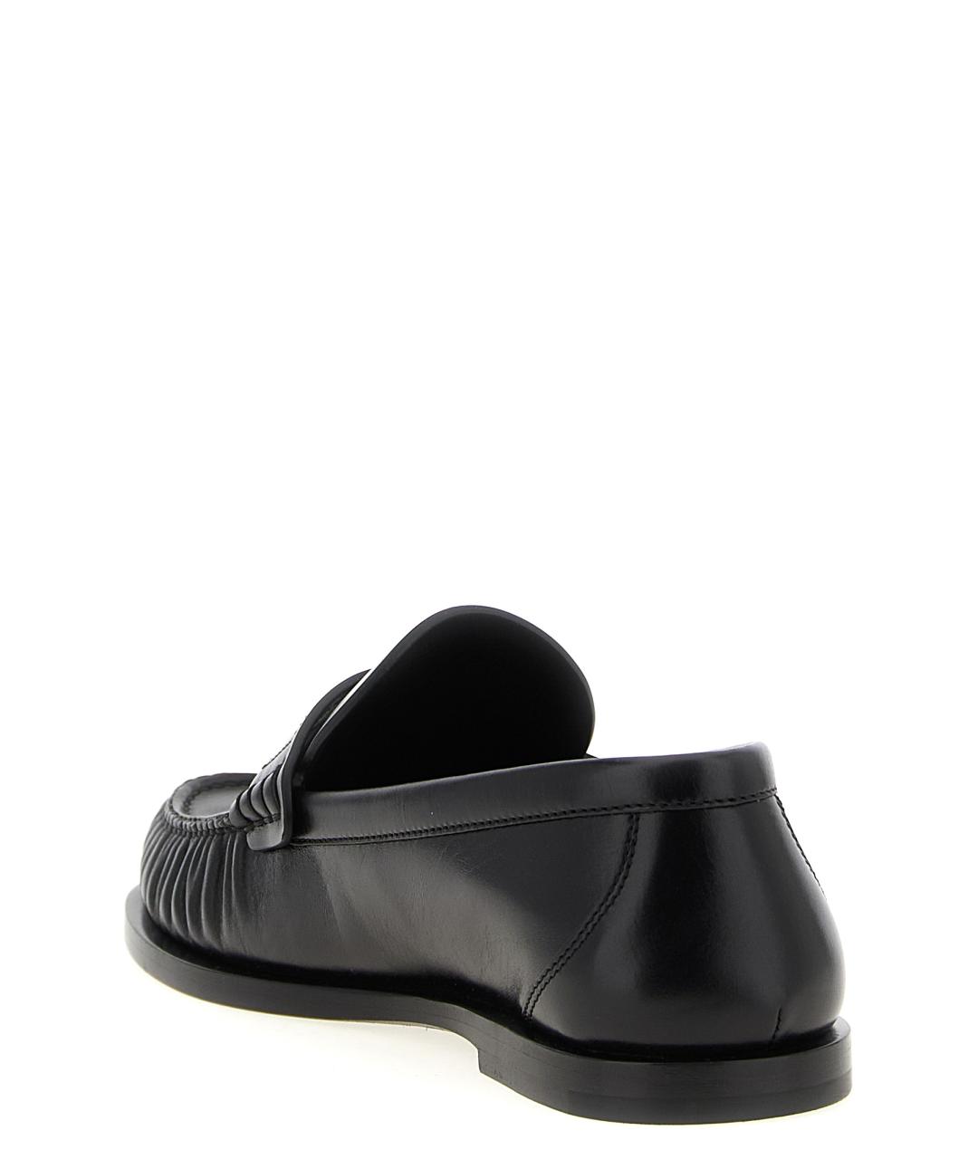 SAINT LAURENT Черные кожаные лоферы, фото 2