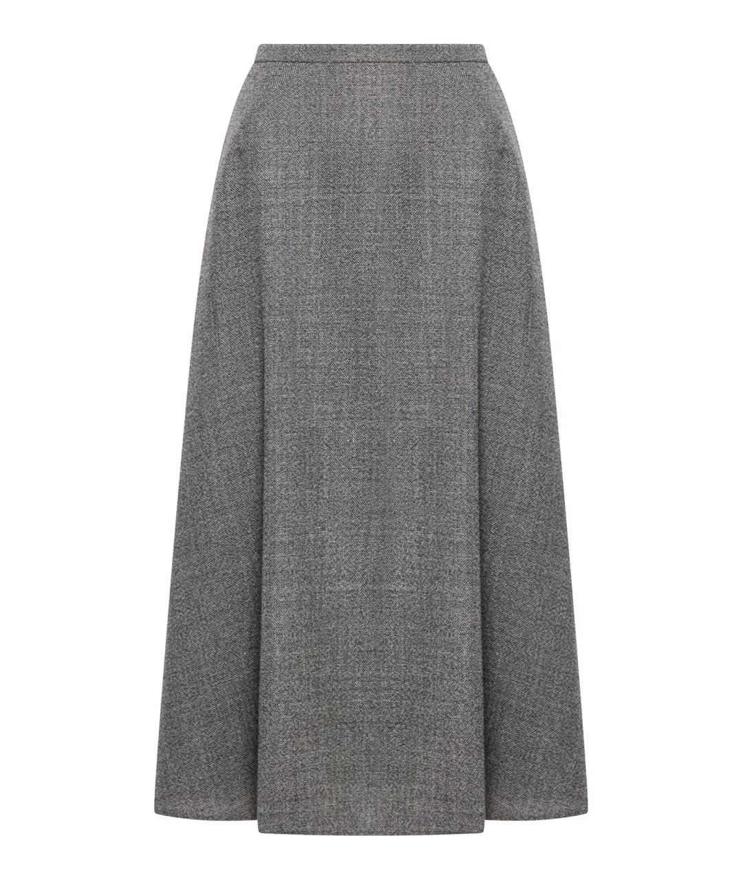 CHRISTIAN DIOR Серая юбка миди, фото 1