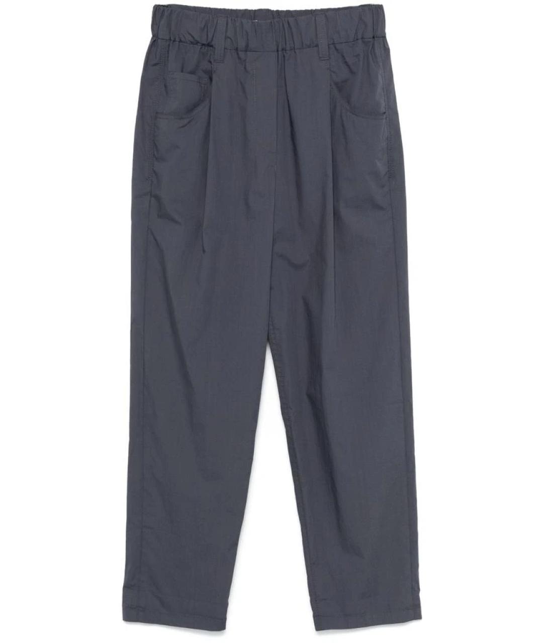 BRUNELLO CUCINELLI Синие хлопковые прямые брюки, фото 1