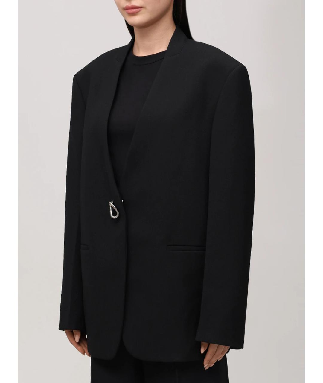 JIL SANDER Черный шерстяной жакет/пиджак, фото 4