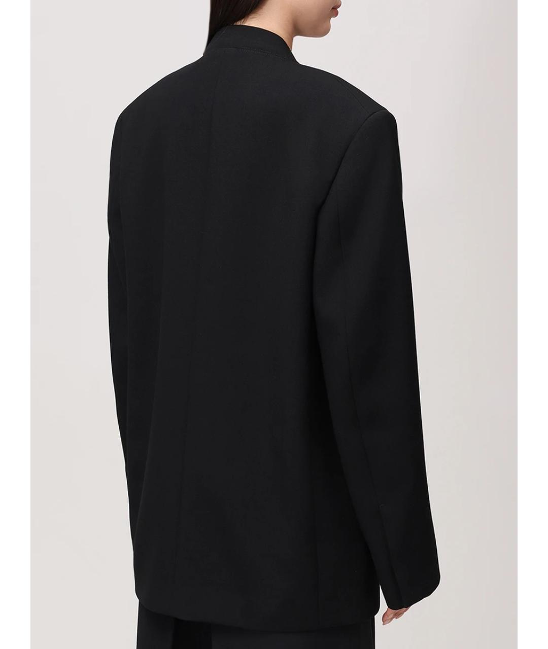 JIL SANDER Черный шерстяной жакет/пиджак, фото 3