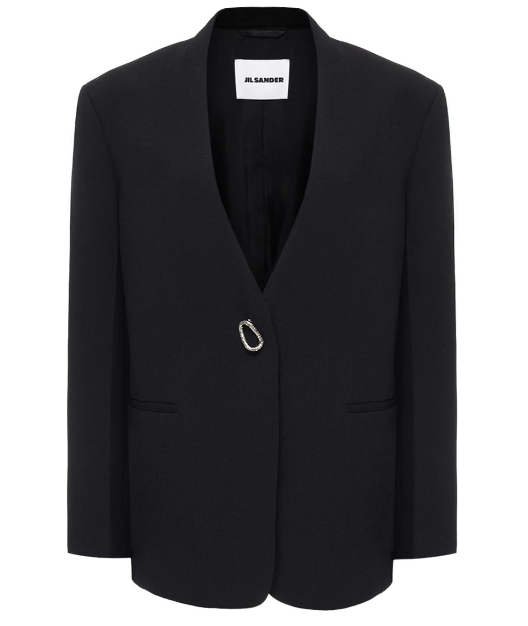 JIL SANDER Черный шерстяной жакет/пиджак, фото 1
