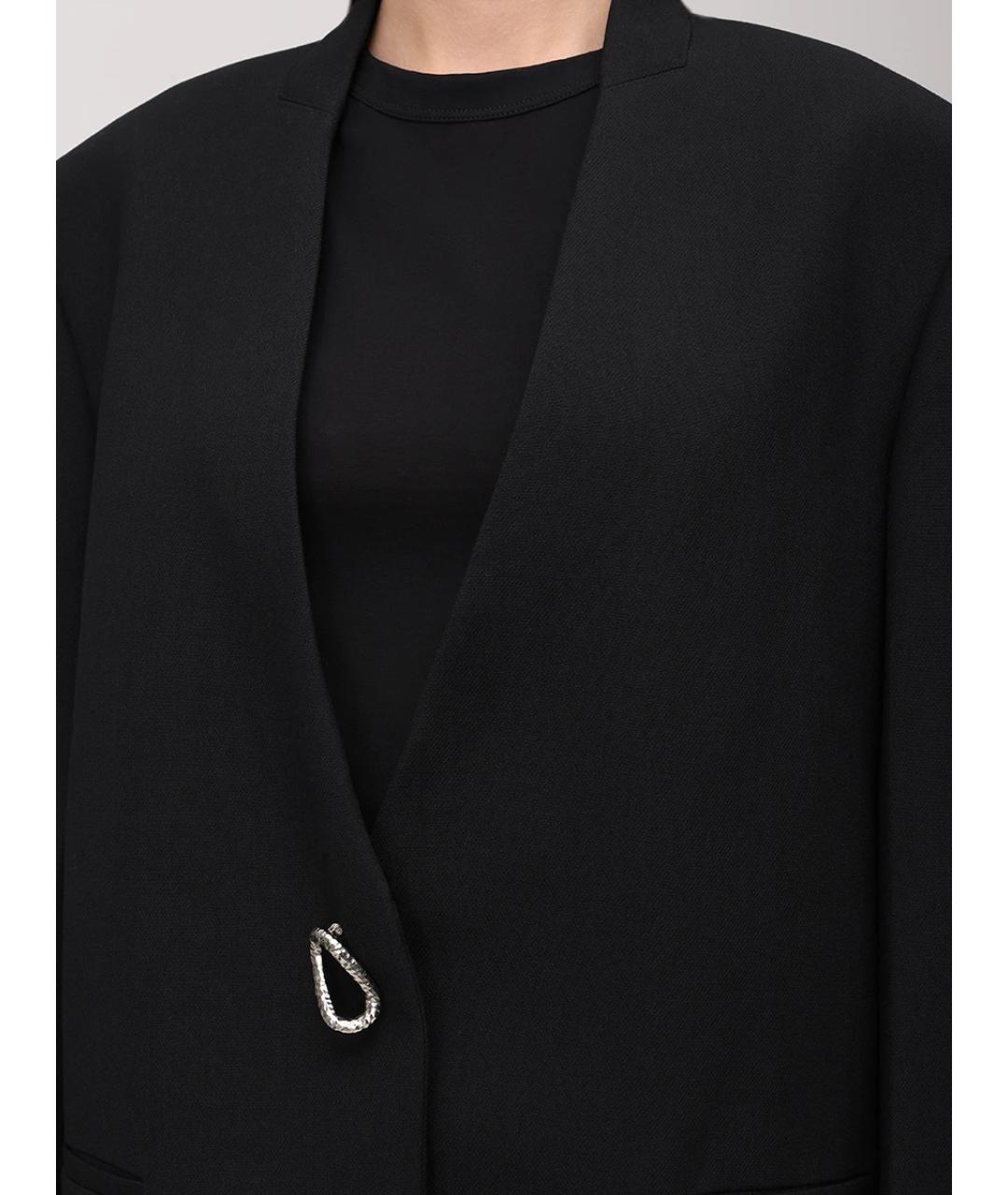 JIL SANDER Черный шерстяной жакет/пиджак, фото 5