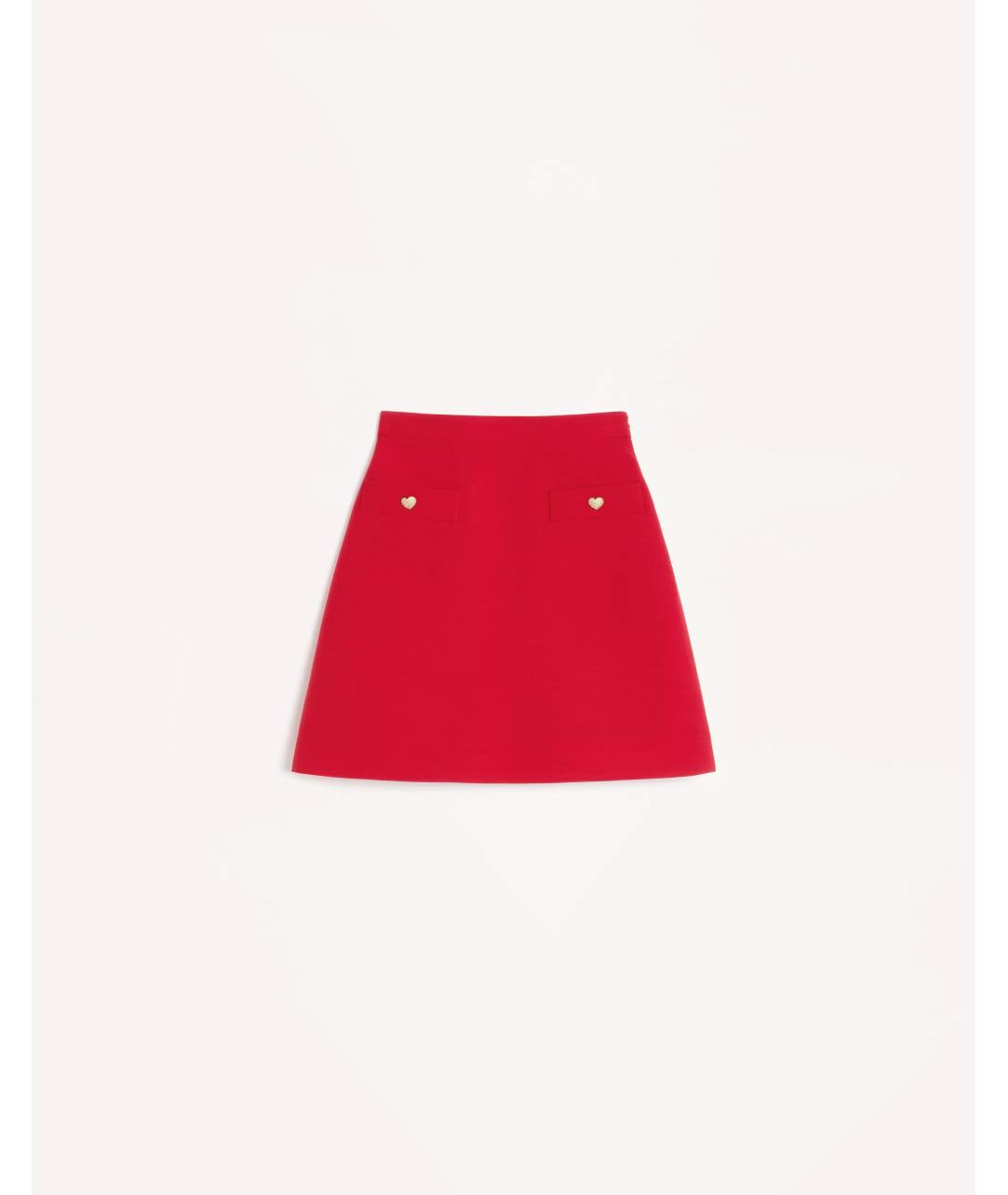 VALENTINO Красная юбка мини, фото 6