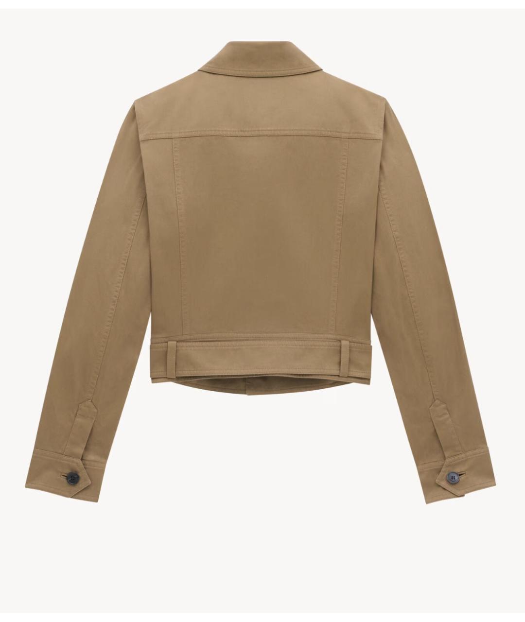 SAINT LAURENT Бежевая хлопковая куртка, фото 2