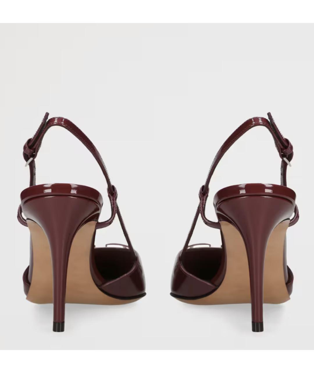 VALENTINO Бордовые туфли из лакированной кожи, фото 3