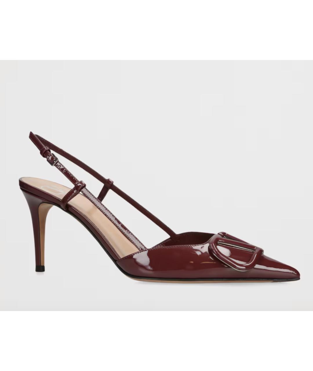 VALENTINO Бордовые туфли из лакированной кожи, фото 2