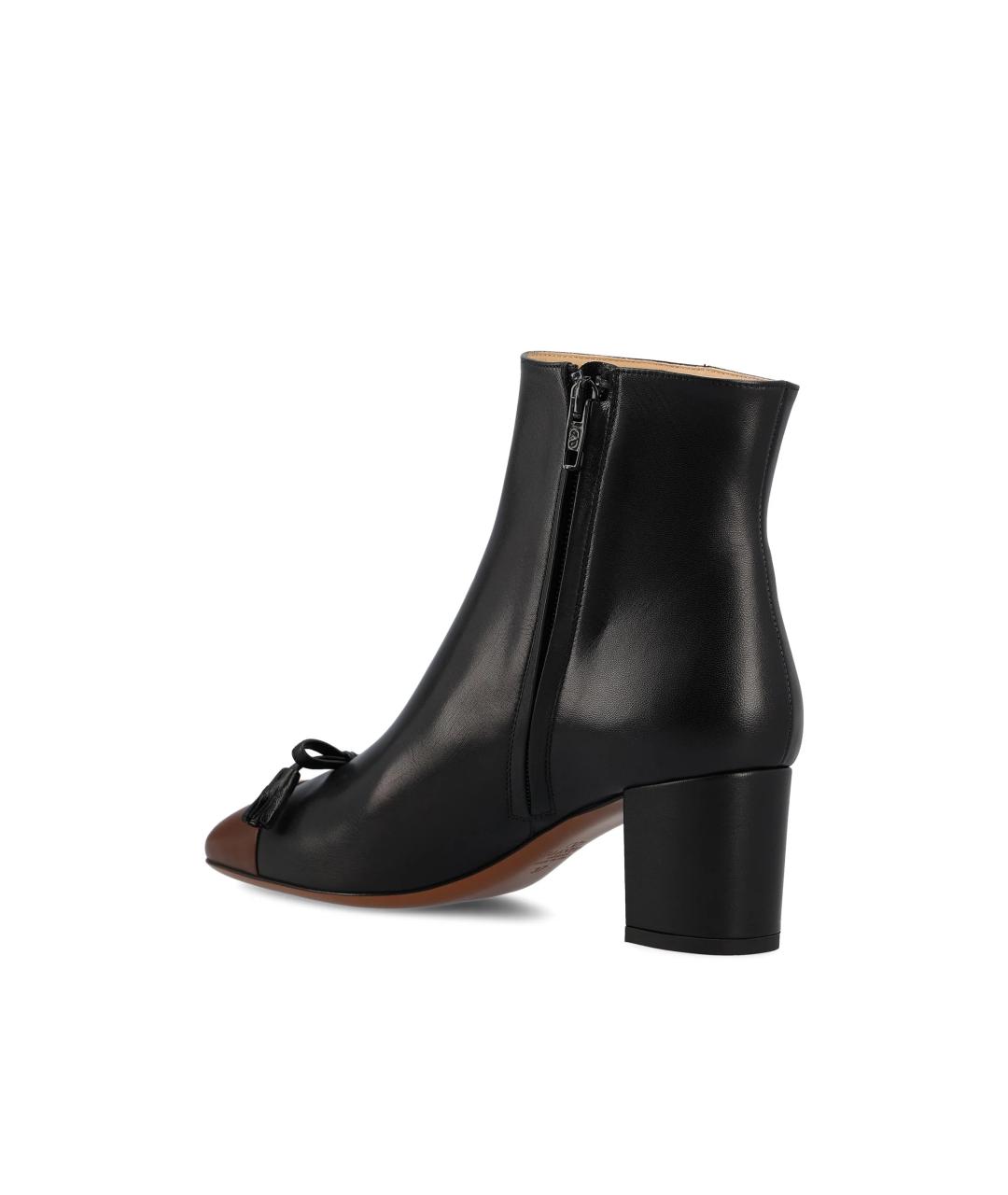 VALENTINO Черные кожаные ботильоны, фото 3