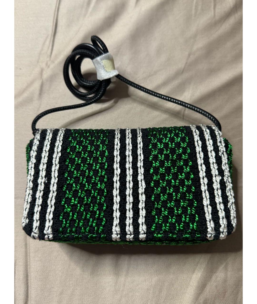 FURLA Зеленая тканевая сумка через плечо, фото 3