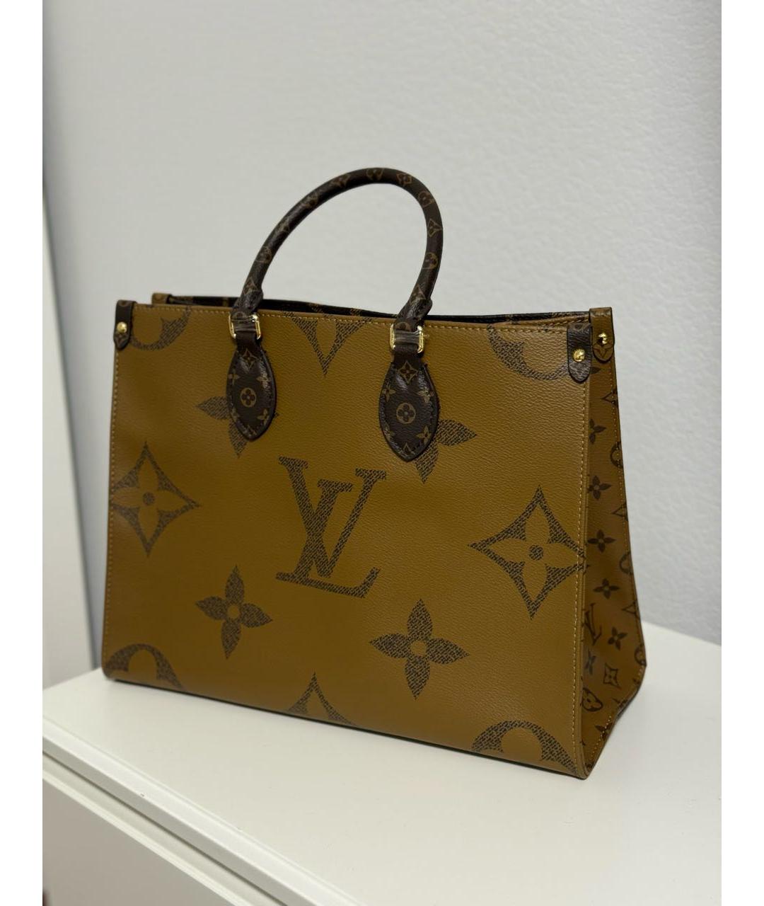 LOUIS VUITTON Коричневая сумка тоут, фото 3