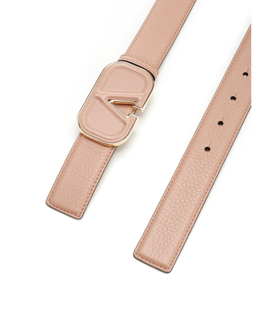 VALENTINO Розовый кожаный ремень, фото 2