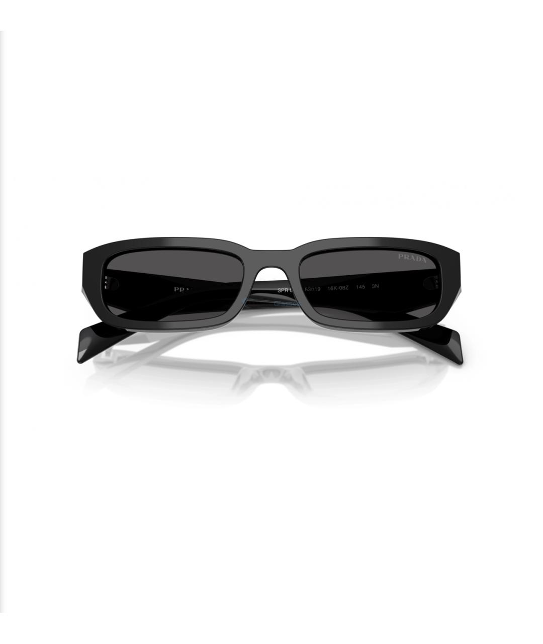 PRADA Черные пластиковые солнцезащитные очки, фото 1