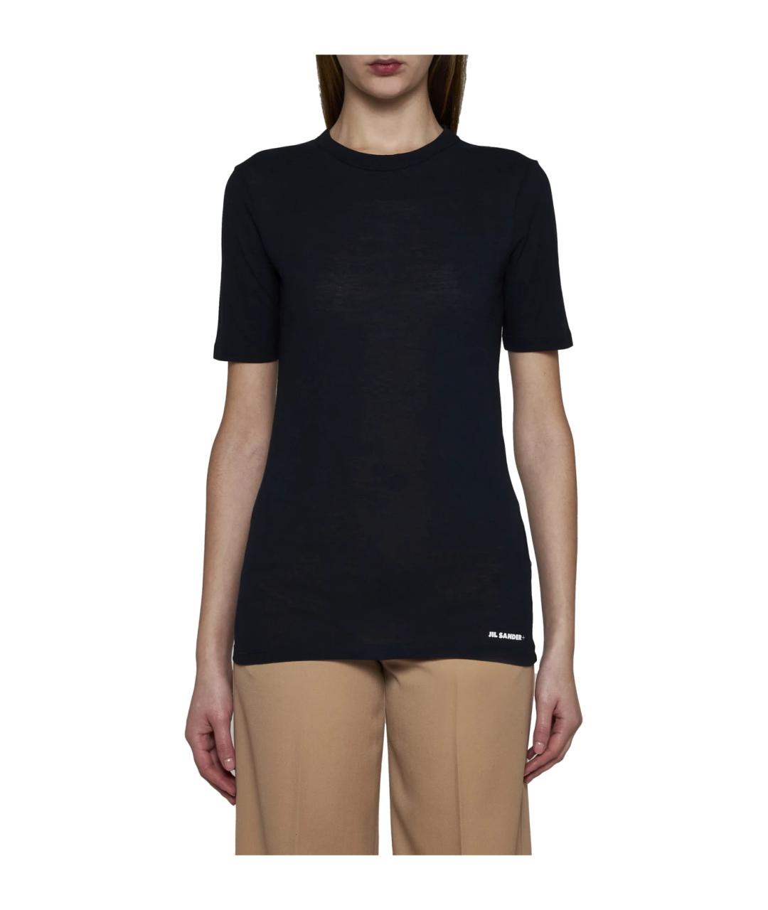 JIL SANDER Темно-синяя футболка, фото 3