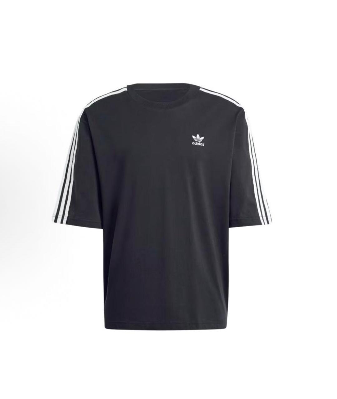 ADIDAS Черная хлопковая футболка, фото 7