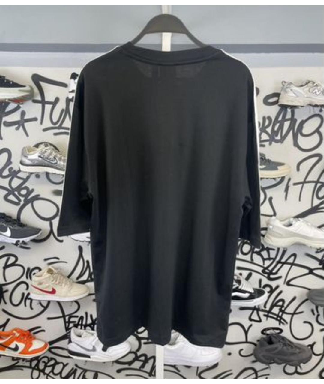 ADIDAS Черная хлопковая футболка, фото 3