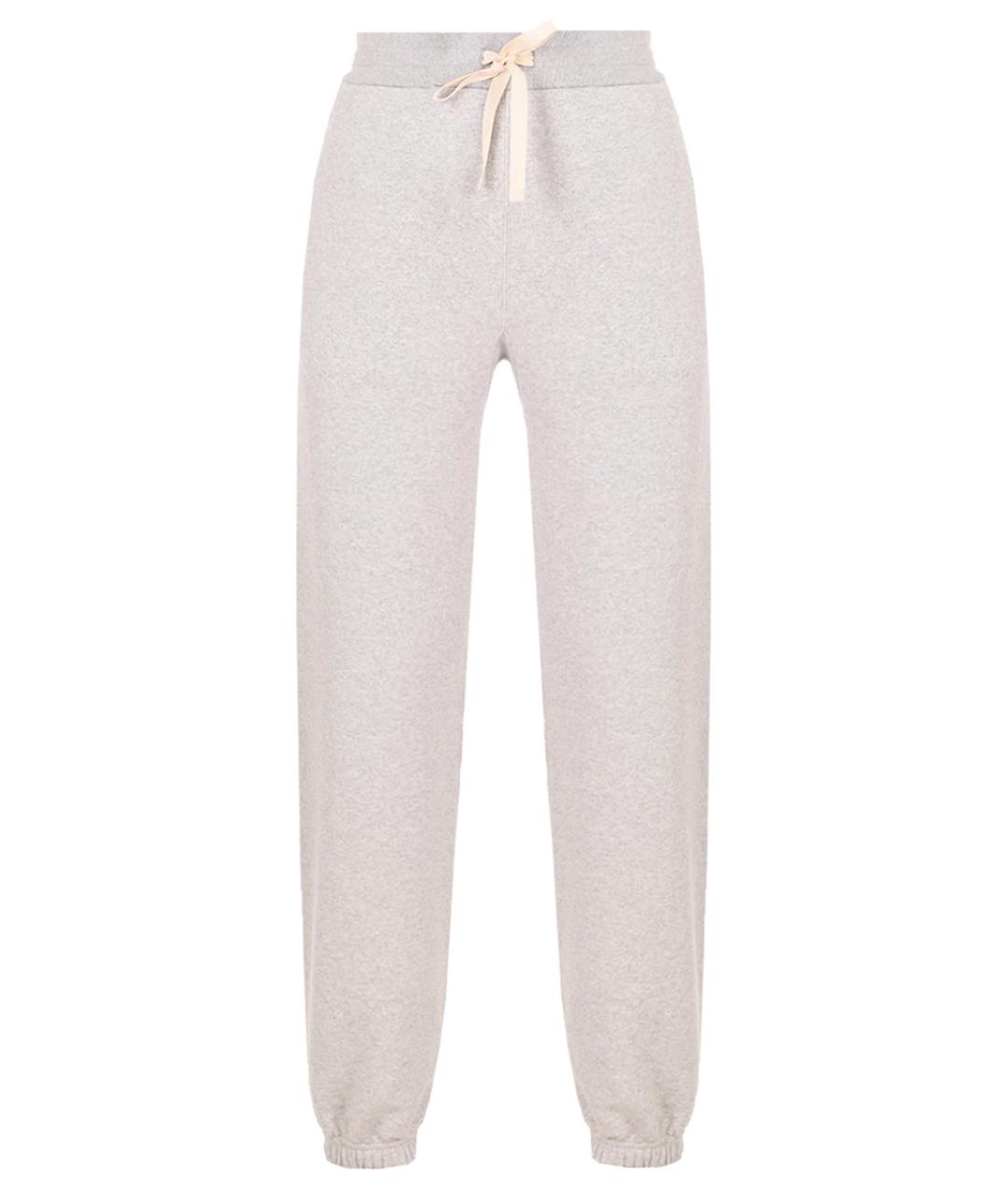 JIL SANDER Серые хлопковые прямые брюки, фото 1