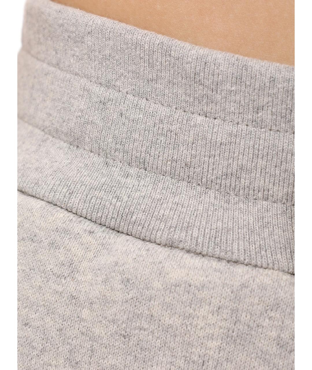 JIL SANDER Серые хлопковые прямые брюки, фото 5
