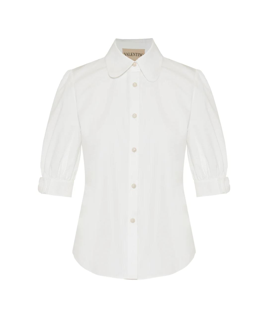 VALENTINO Белая хлопковая блузы, фото 1