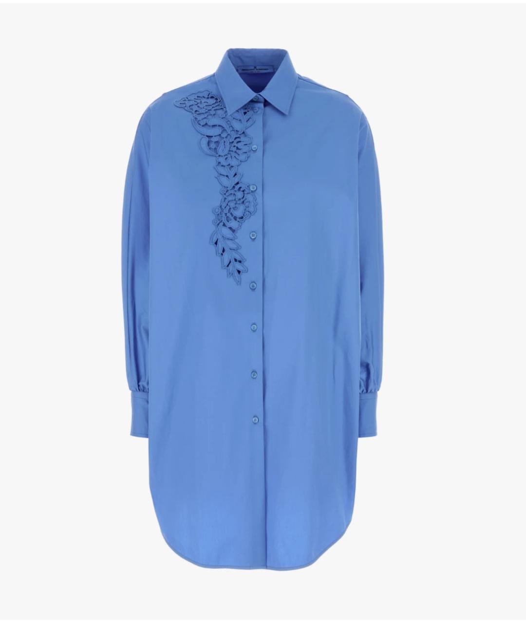 ERMANNO SCERVINO Голубая хлопковая рубашка, фото 4
