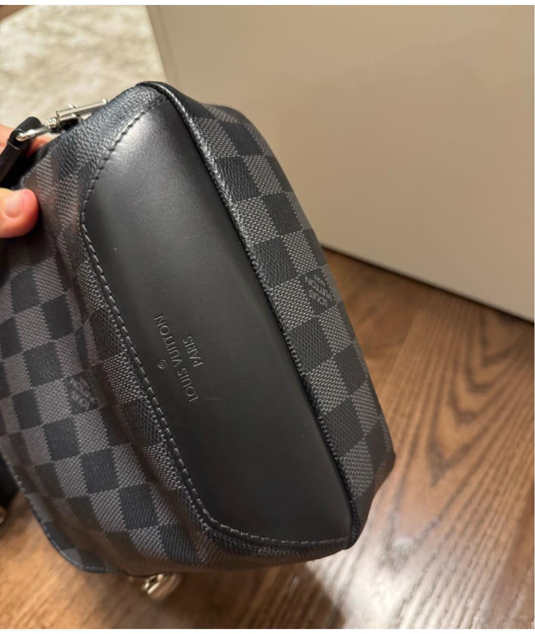 LOUIS VUITTON Антрацитовая сумка тоут, фото 4