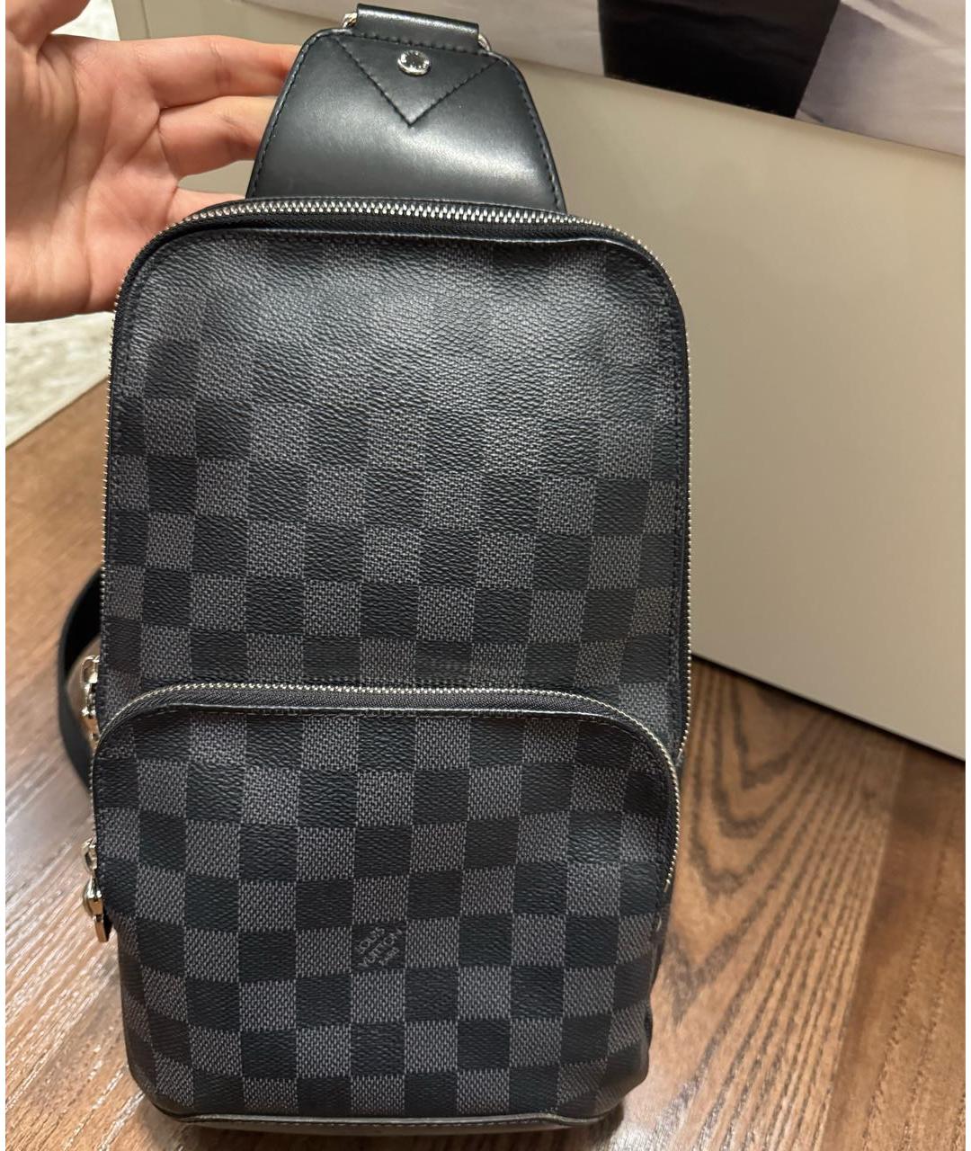 LOUIS VUITTON Антрацитовая сумка тоут, фото 2
