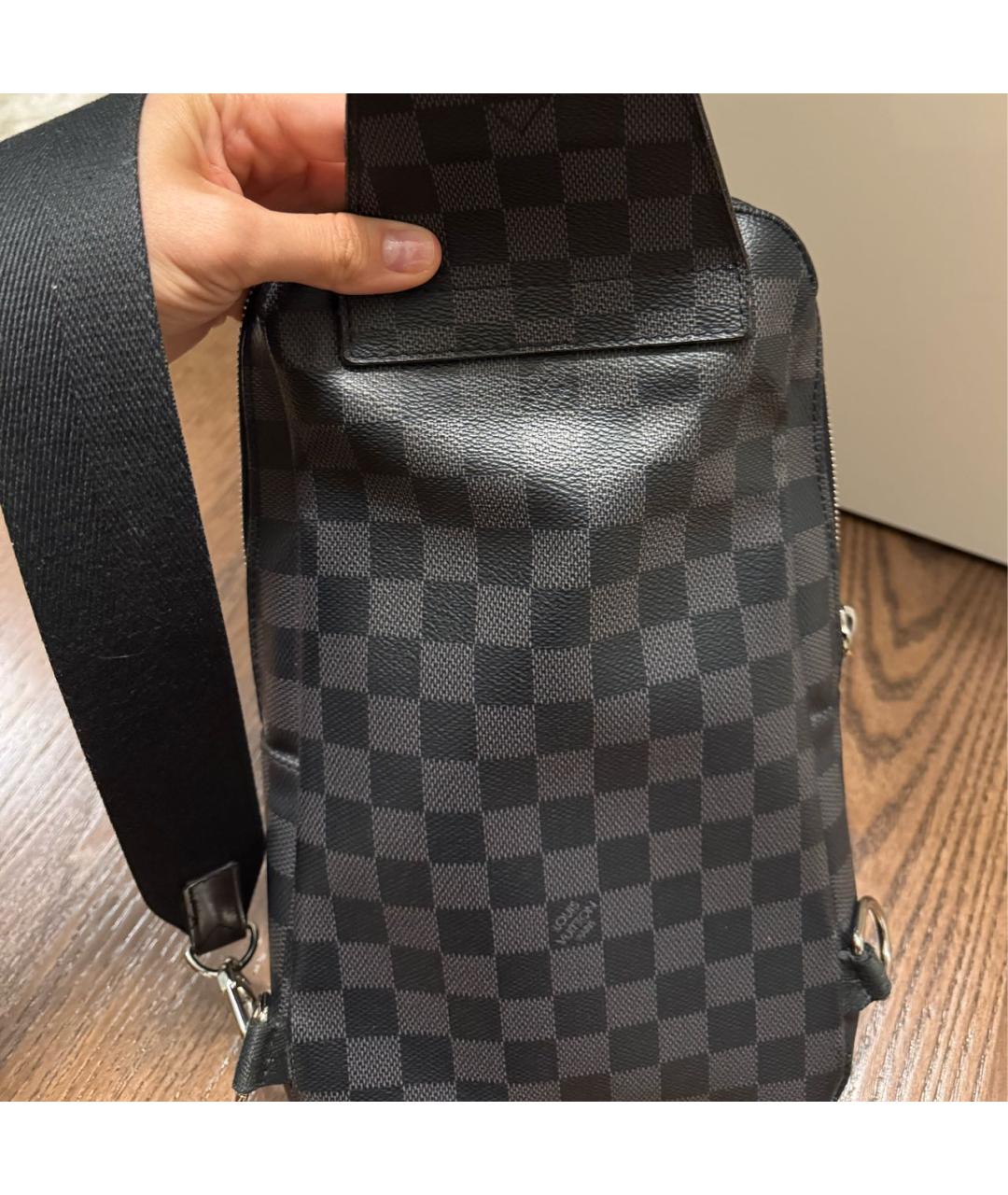 LOUIS VUITTON Антрацитовая сумка тоут, фото 6
