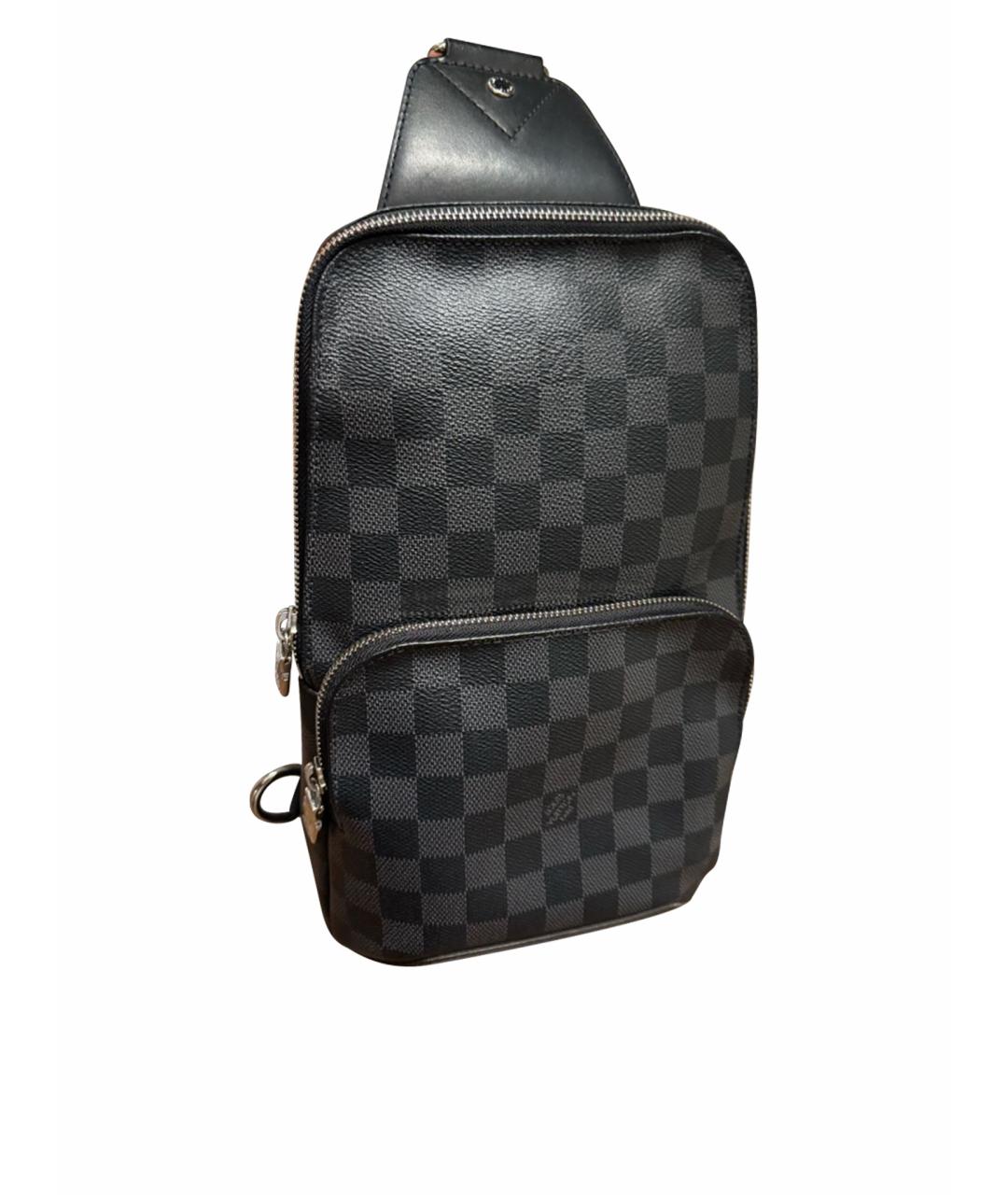 LOUIS VUITTON Антрацитовая сумка тоут, фото 7