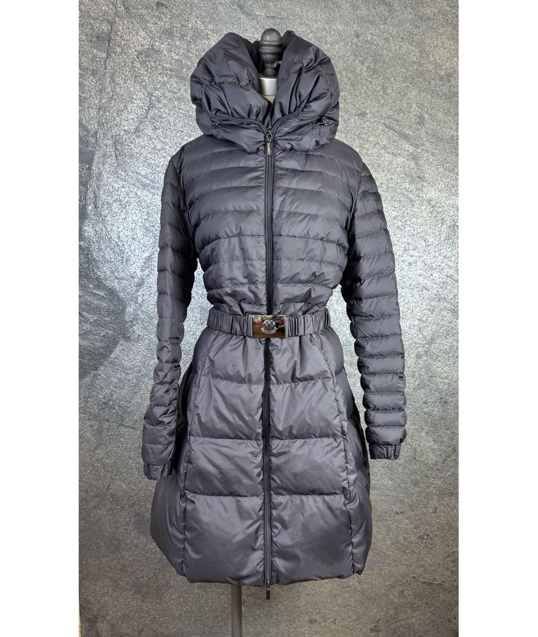 MONCLER Серый пуховик, фото 9