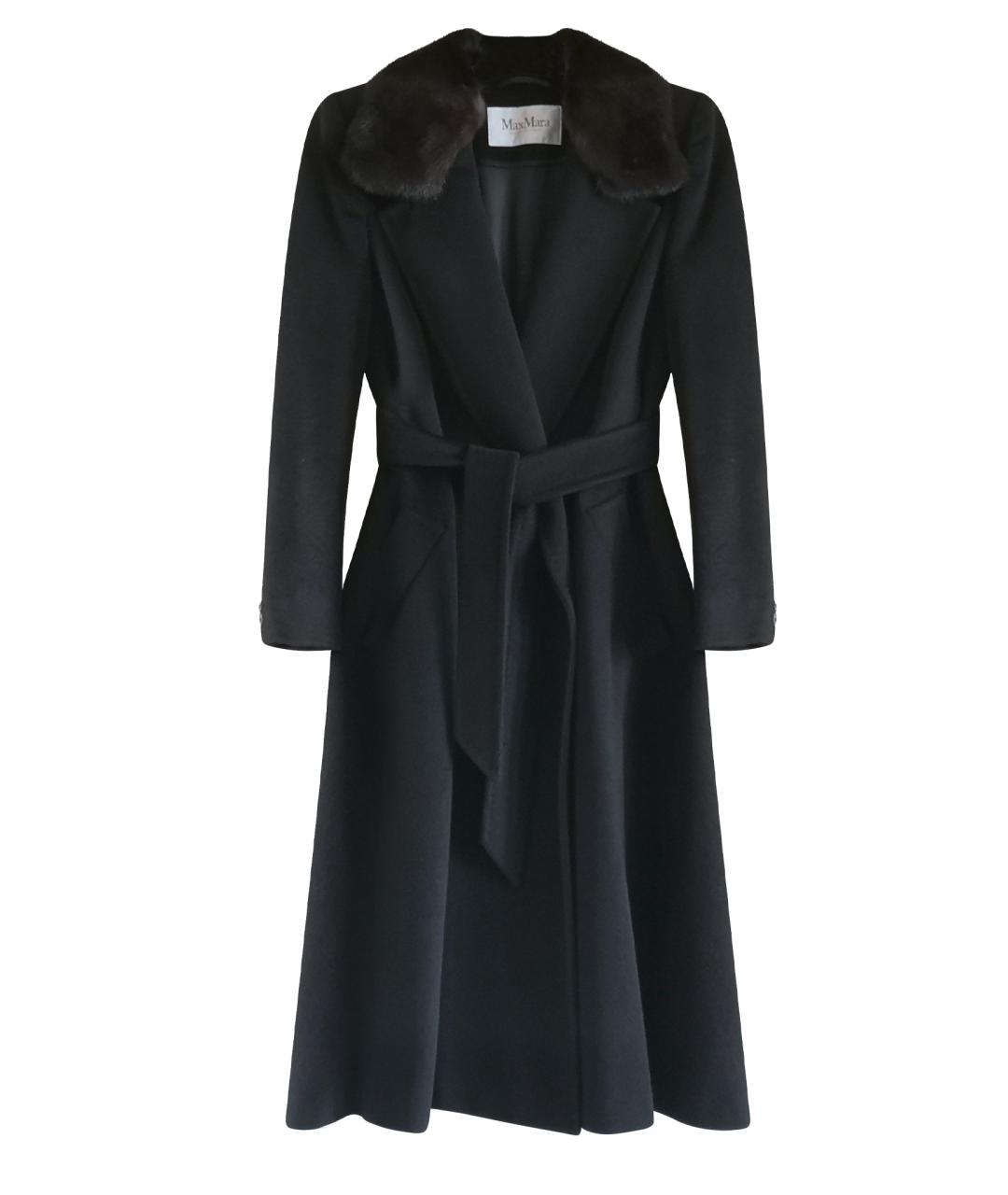 MAX MARA Черное шерстяное пальто, фото 1