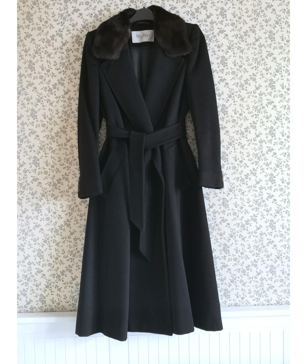 MAX MARA Черное шерстяное пальто, фото 7