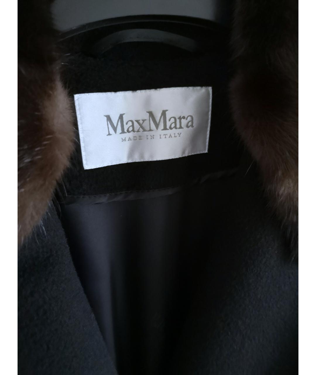 MAX MARA Черное шерстяное пальто, фото 4