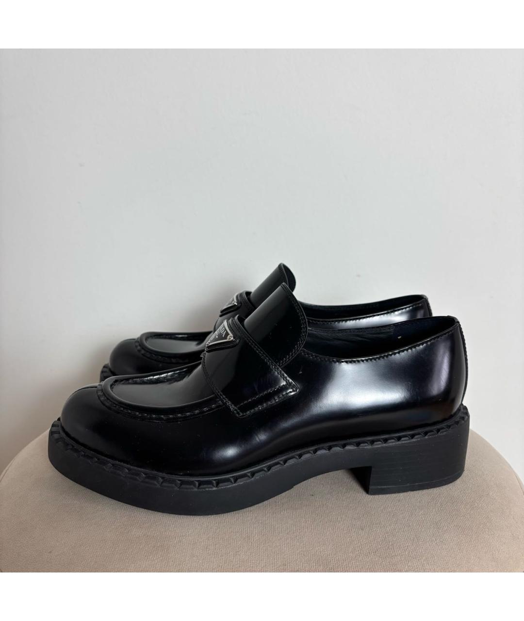 PRADA Черные кожаные лоферы, фото 9