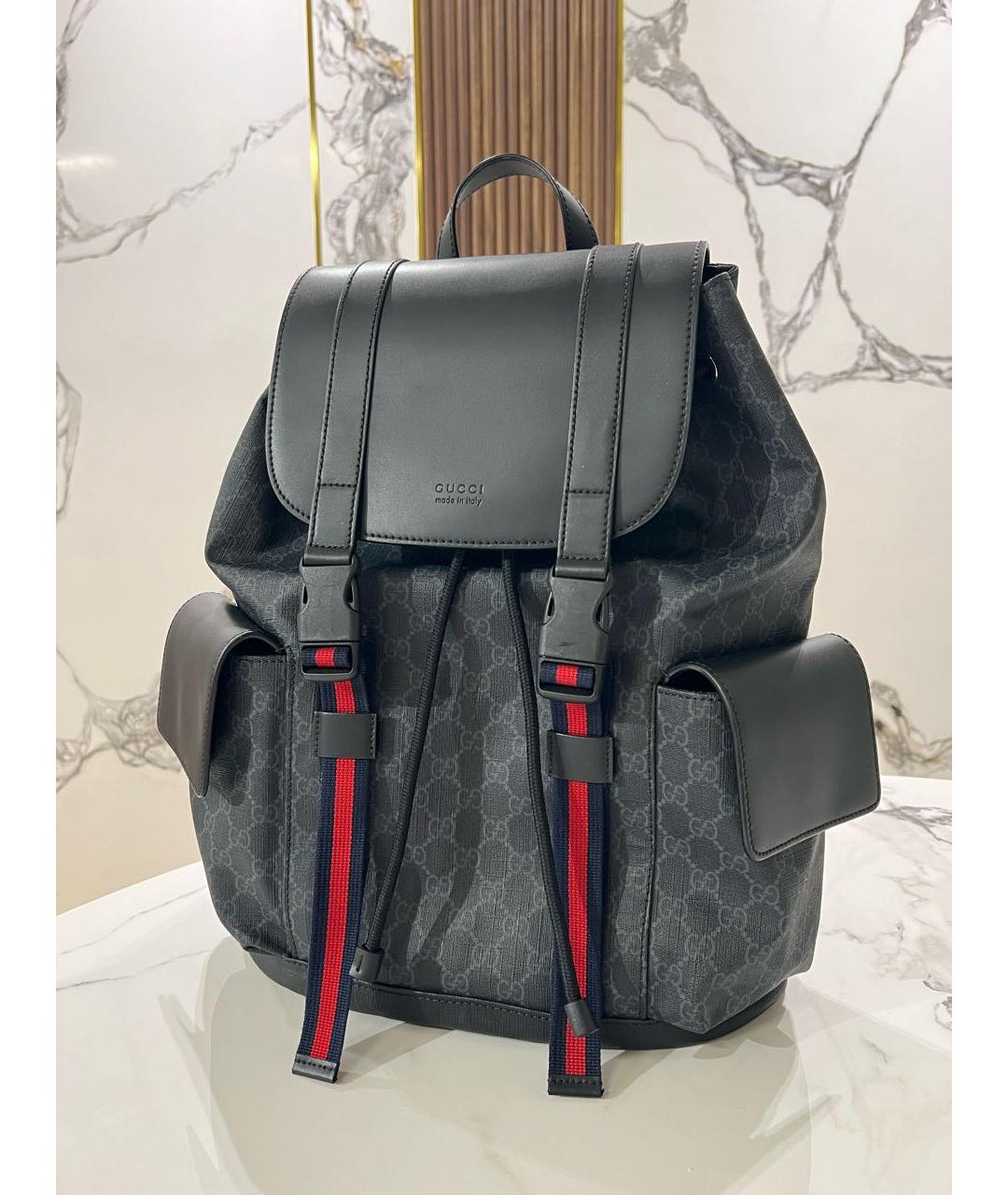 GUCCI Черный кожаный рюкзак, фото 8