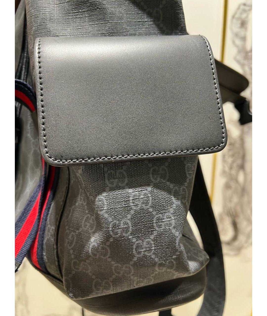 GUCCI Черный кожаный рюкзак, фото 5