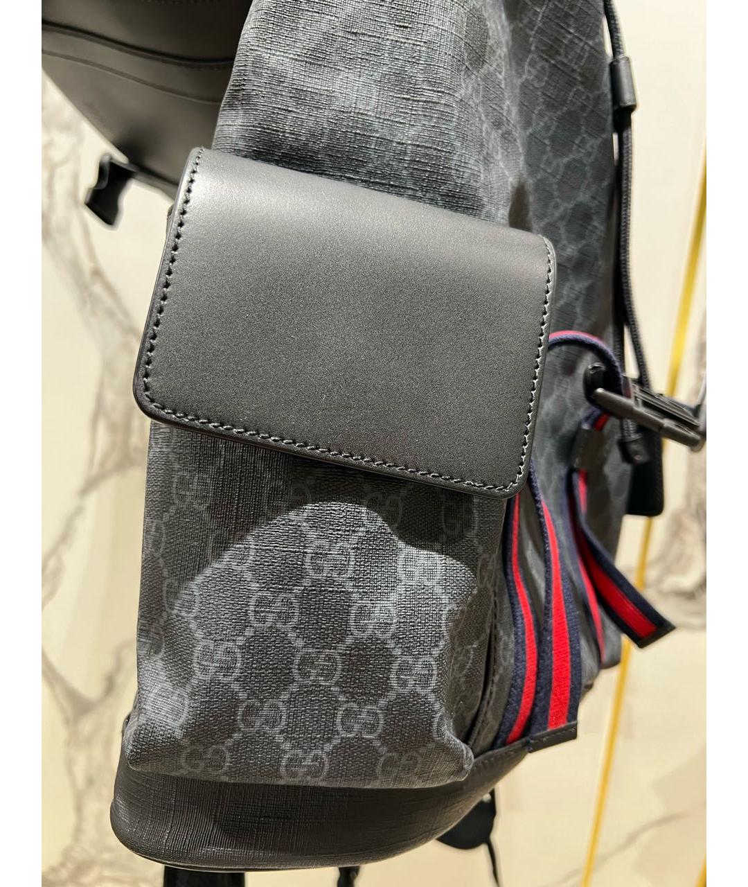GUCCI Черный кожаный рюкзак, фото 6
